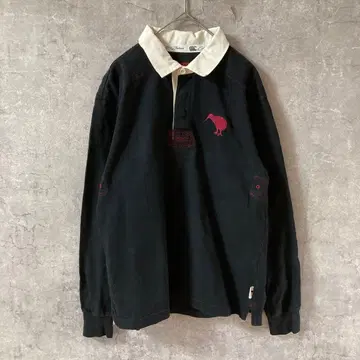 Canterbury 캔터베리 피케 셔츠 블랙 긴팔 럭비 셔츠 S 사이즈