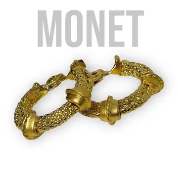 MONET 모네 청키 후프 귀찌 골드 Vintage