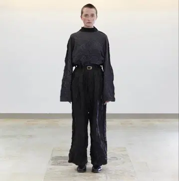 I'm here 23aw Washer T-shirts 주름 가공 롱t