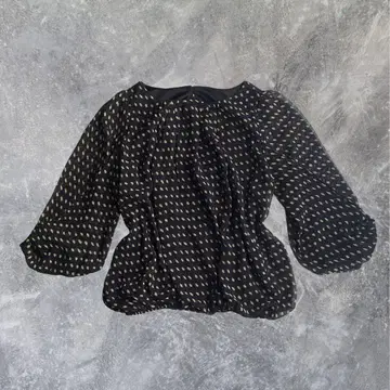 쉬폰 도트 벌룬 슬리브 블라우스 캐주얼 위시코어 한국