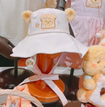 상하이 디즈니 부활절 봄날 봄 푸우 팬캡 햇 새상품