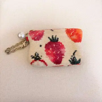 FEILER 스트로베리 도트 키&카드 파우치