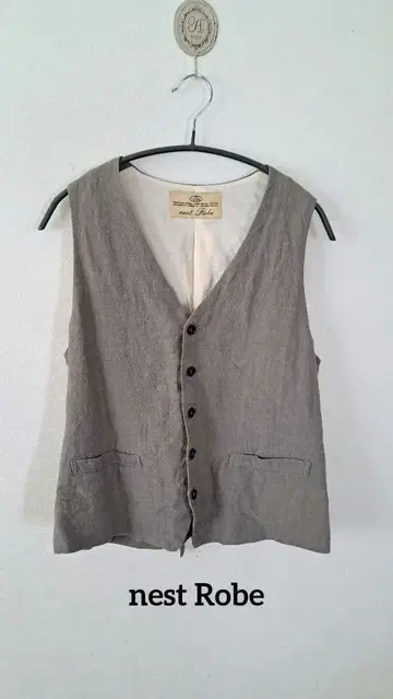 [ nest Robe ] 린넨 그레이 베스트