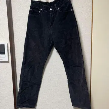 Levi's 505 블랙 코듀로이 청바지