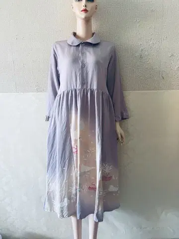 기모노 리메이크 원피스 호몬기 3월 중순 발송 순수 실크