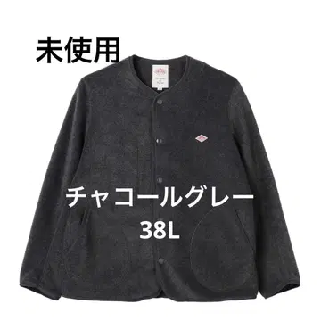 미사용품 단톤 노카라 플리스 자켓 차콜 그레이 38