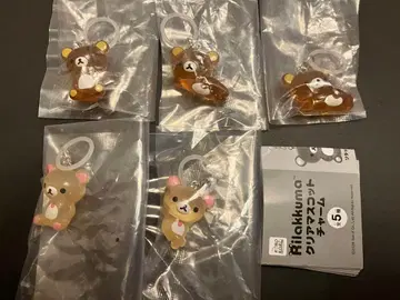 리락쿠마 클리어 마스코트 참 5개 세트 메지루시 액세서리