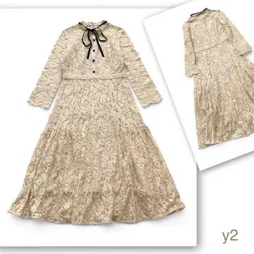 셀포드 보타이 원피스 전체 레이스 사이즈 36 기장 108