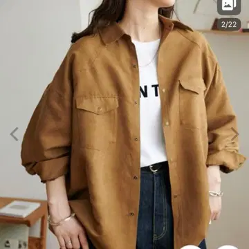 디스코트 페이크 스웨이드 웨스턴 셔츠