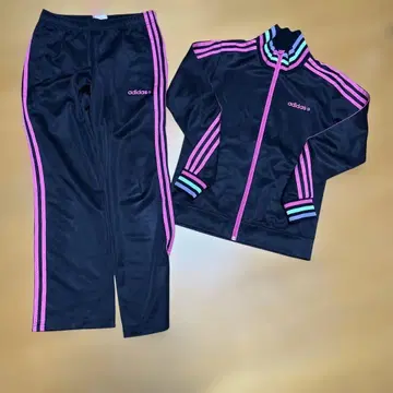 새상품급 adidas 도트 핑크 저지 트랙 자켓 블랙