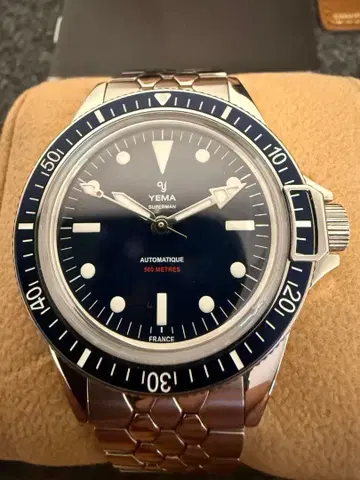 YEMA 슈퍼맨 500 39mm 네이비 마이크로 브랜드