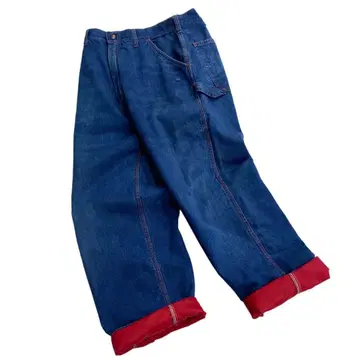 70년대 페인터 팬츠 안감 누빔