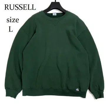 러셀 무지 맨투맨 L 그린 USA 기획 속기모