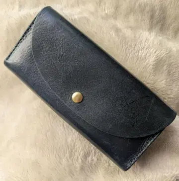 아날로지코 플랩 장지갑 한정 컬러 네이비 구형 새상품급 허츠