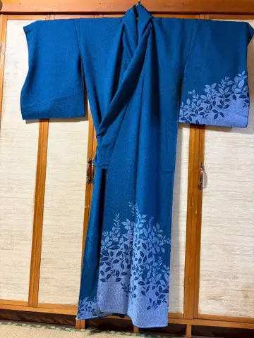 호몬기 네이비 나염 잎 무늬 새상품 미봉제