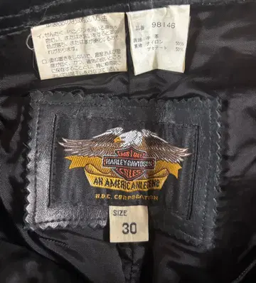 HARLEY DAVIDSON LEATHER PANTS W30