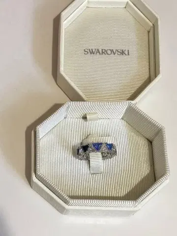 Swarovski 파란 크리스탈 반지