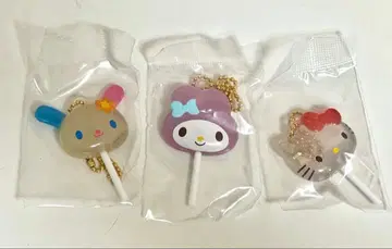 산리오 컬러풀 캔디 참 우사하나 헬로키티 마이멜로디 3종