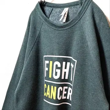 벨라 캔버스 파이트 캔서 맨투맨 트레이닝복 그린 L 구제 의류
