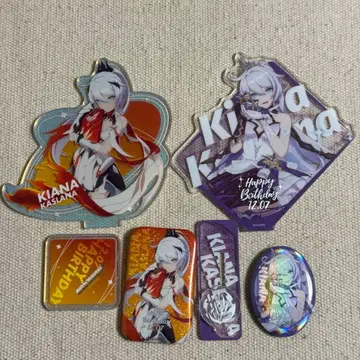 붕괴3rd 키아나 아크릴 스탠드 캔뱃지 세트