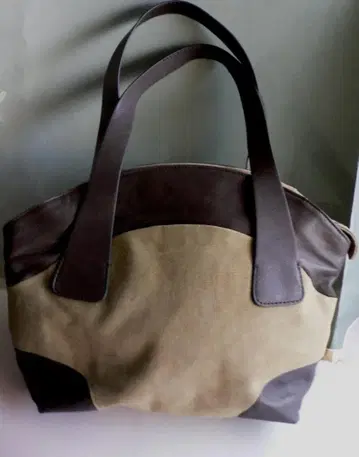 캠퍼 CAMPER 천연 가죽 & 캔버스 콤비 토트백 브라운 계열