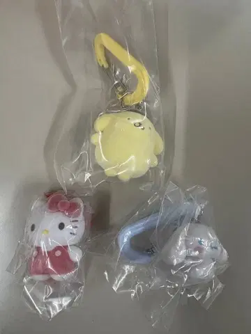 [ 익명 배송 ] 산리오 컬러풀 카라비너 마스코트 참 3개 세트