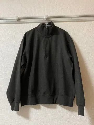 UNIQLO U 유니클로 유 브러쉬드 맨투맨 하프 지퍼 셔츠