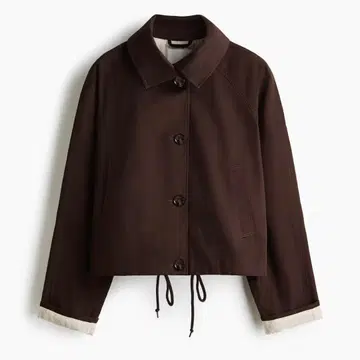 [ h&m ] 트윌 자켓 다크 브라운
