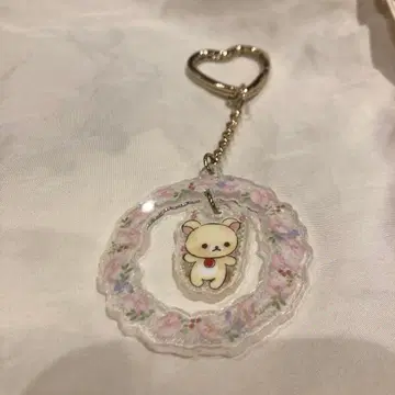 코리락쿠마 꽃 플라워 아크릴 키링