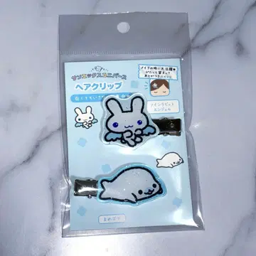 산엑스 유니버스 마메고마 트윈 토끼 엔젤 헤어 클립 새상품