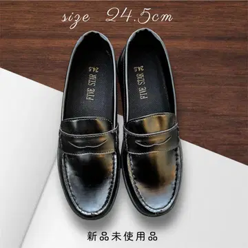 24.5cm 내외고무 여성 통학 로퍼 FS-5000 블랙 3E 통학