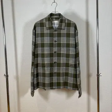 MARKAWARE 마카웨어 유틸리티 셔츠 카키 체크