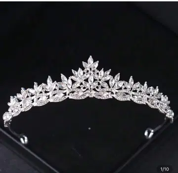 [세트 판매] 크리스탈 티아라와 헤어콤 세트