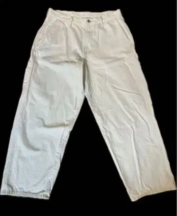 Gap 배기 팬츠 화이트 와이드 34 x 32