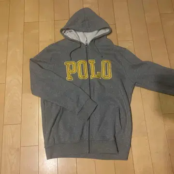 Polo 그레이 집업 후드티