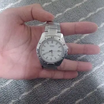 CASIO 아날로그 손목시계 실버
