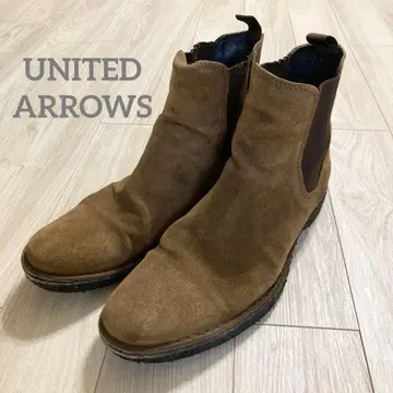 UNITED ARROWS 스웨이드 사이드 고어 부츠 브라운 41