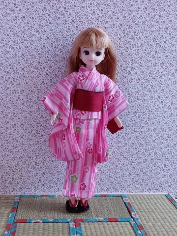 룰루코 브라이스 리카짱용 유카타, 오비 4종 세트 일본 정통의상 소품