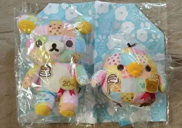 리락쿠마 성곰식 패치워크 봉제 인형 리락쿠마 키이로이토리셋
