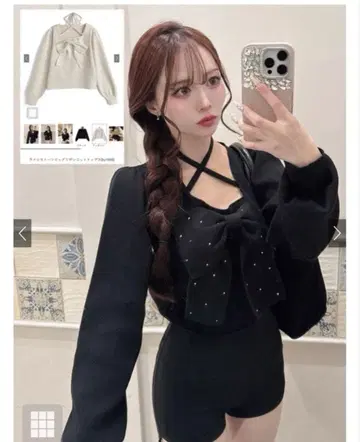 GRL 큐빅 빅 리본 니트탑 tu1968 스나계 오타쿠