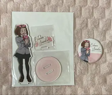 우라라카 오챠코 아크릴 스탠드 히로아카 AGF 꽃다발 캔뱃지