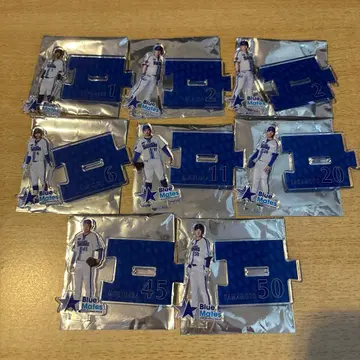 요코하마 DeNA 베이스타즈 블루 메이츠 연결 아크릴 스탠드 8개 세트