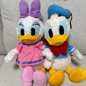 디즈니랜드 복슬복슬 도날드 데이지 봉제 인형 세트
