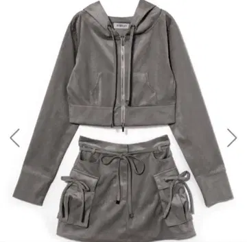 bubbles 벨벳 후드티 셋업