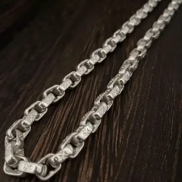 멕시칸 주얼리 실버 925 닻 체인 목걸이 빈티지