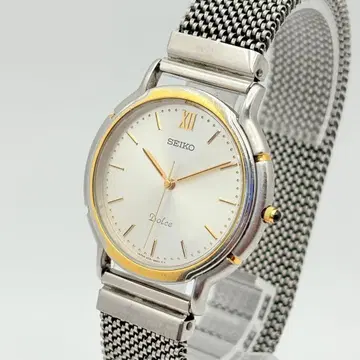 [작동] 새상품 배터리 SEIKO 세이코 남성용 손목시계 돌체 실버 레어