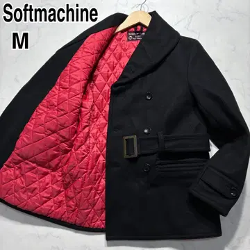 새상품급 소프트 머신 피코트 안감 퀼팅 벨트 포함 블랙 M