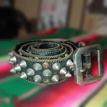 스터드 가죽 벨트 블랙 모던 파이리츠 펑크 그라인드 사이코