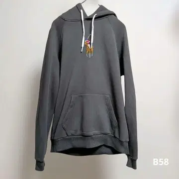 폴로 랄프로렌 후드티 빅 포니 차콜 그레이