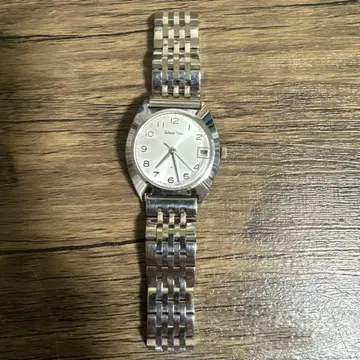 SEIKOSchool 타임 수동 와인딩 시계 실버